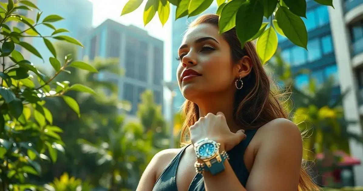 Estilos de vida que combinam com o perfume floral aquático, como o relogio hublot