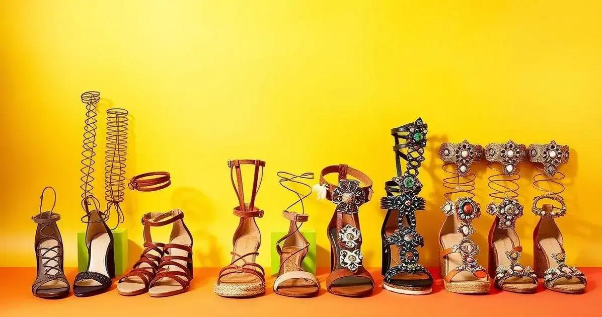Estilos e modelos de sandália gladiadora