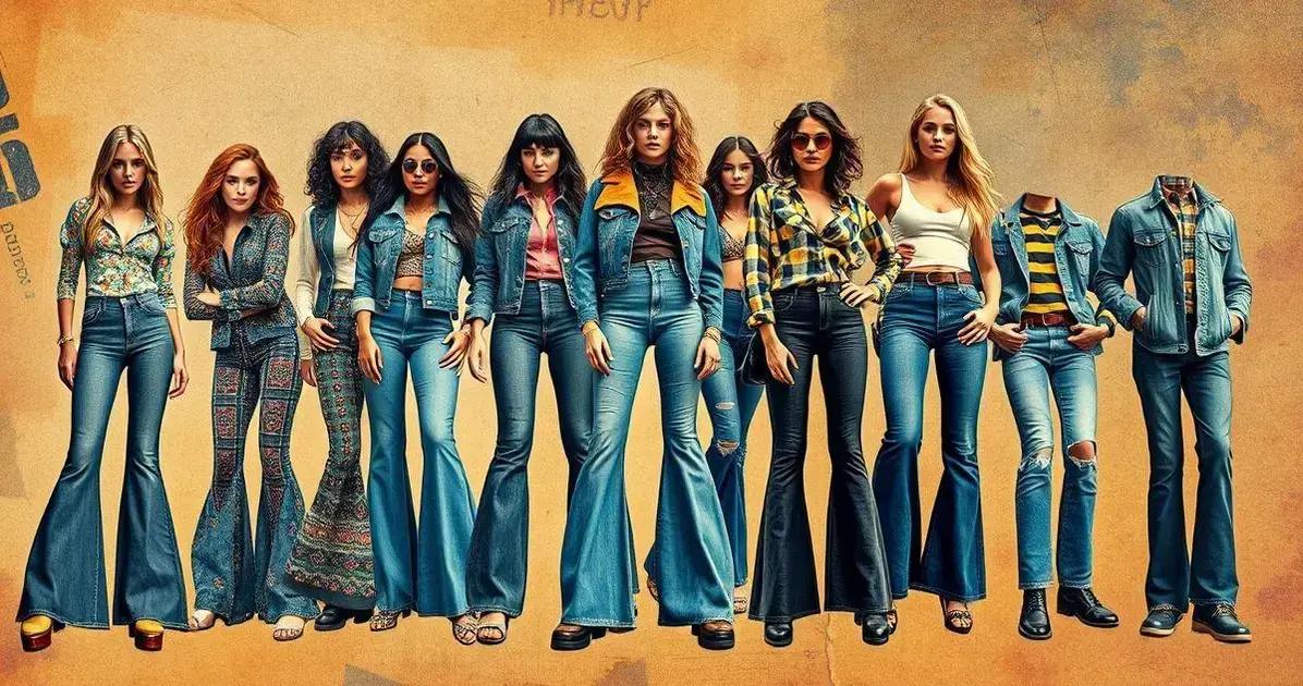 História da calça flare jeans