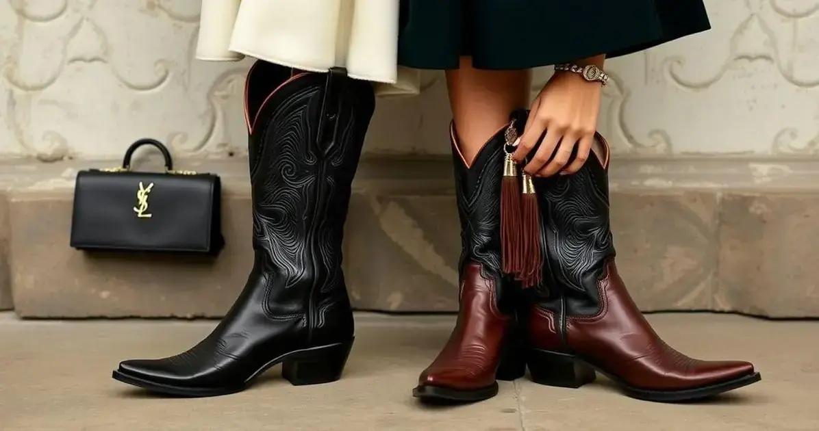 Inspiração: botas cowgirl com Yves Saint Laurent italiana