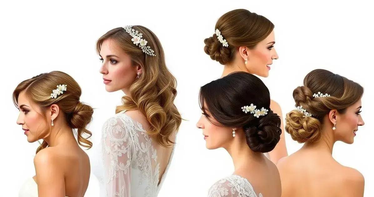 Inspirações de penteado lateral noiva de celebridades