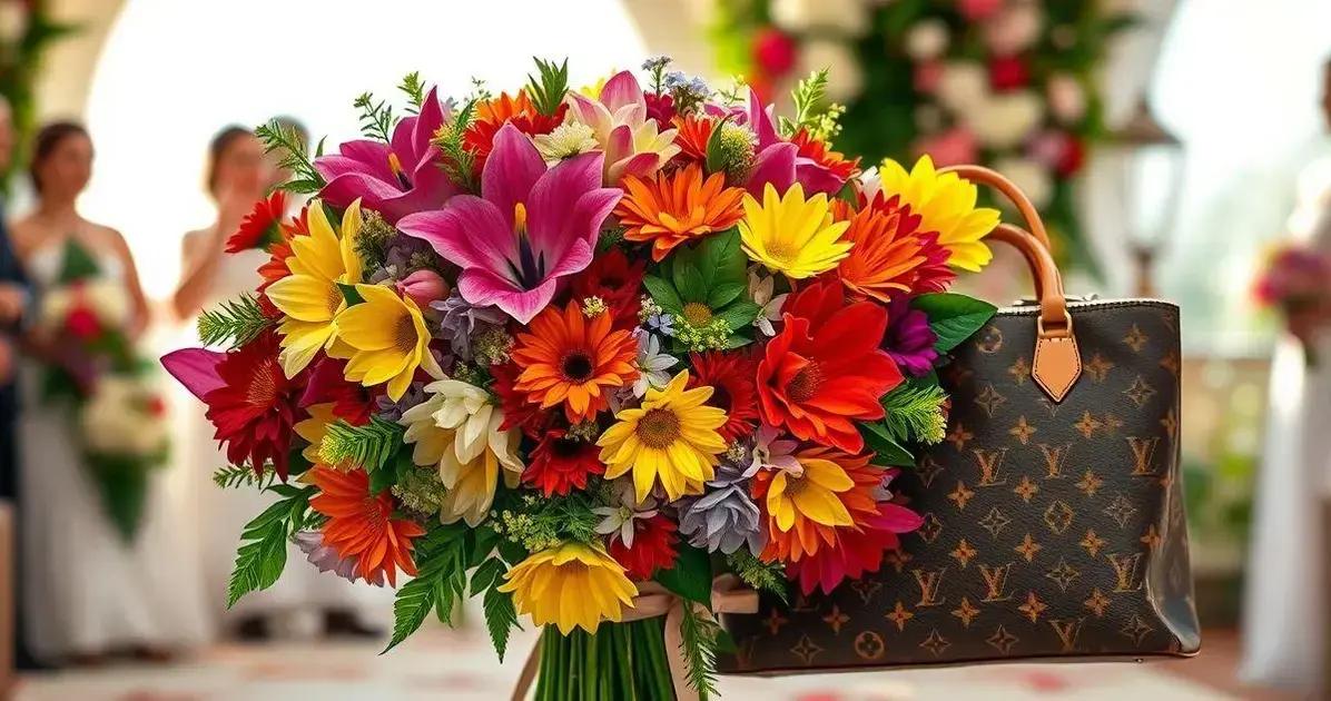 Inspire-se: ideias de bouquet cascata com bolsa louis vuitton couro legiitimo