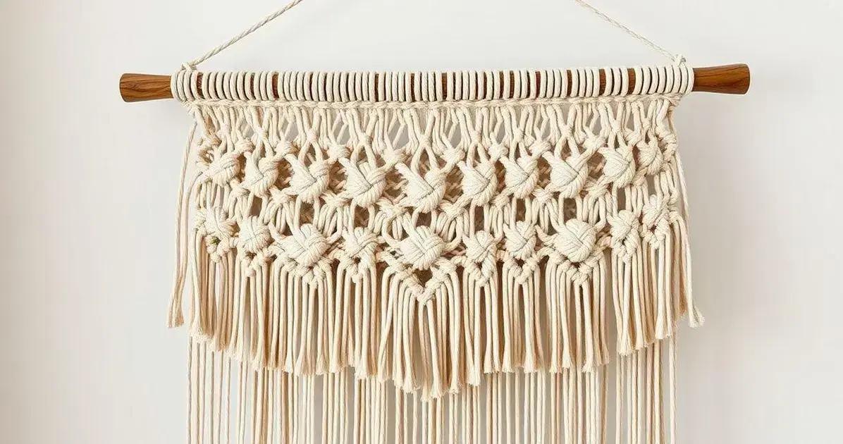 Macramê Parede: Textura Natural para Ambientes Contemporâneos