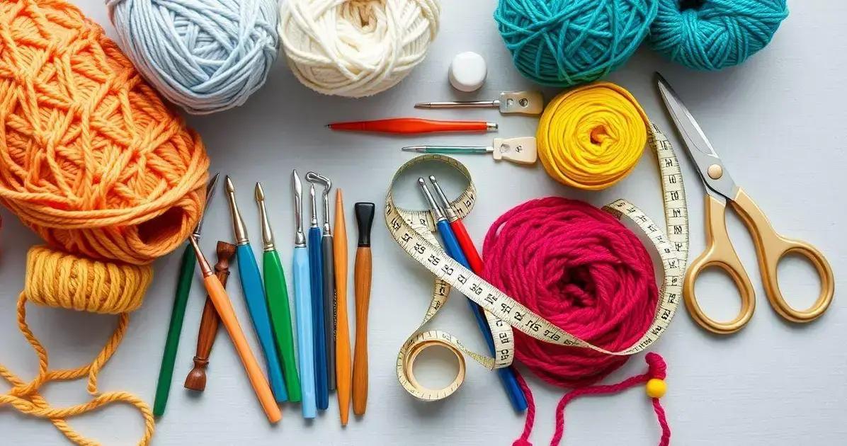Materiais necessários para colete crochê