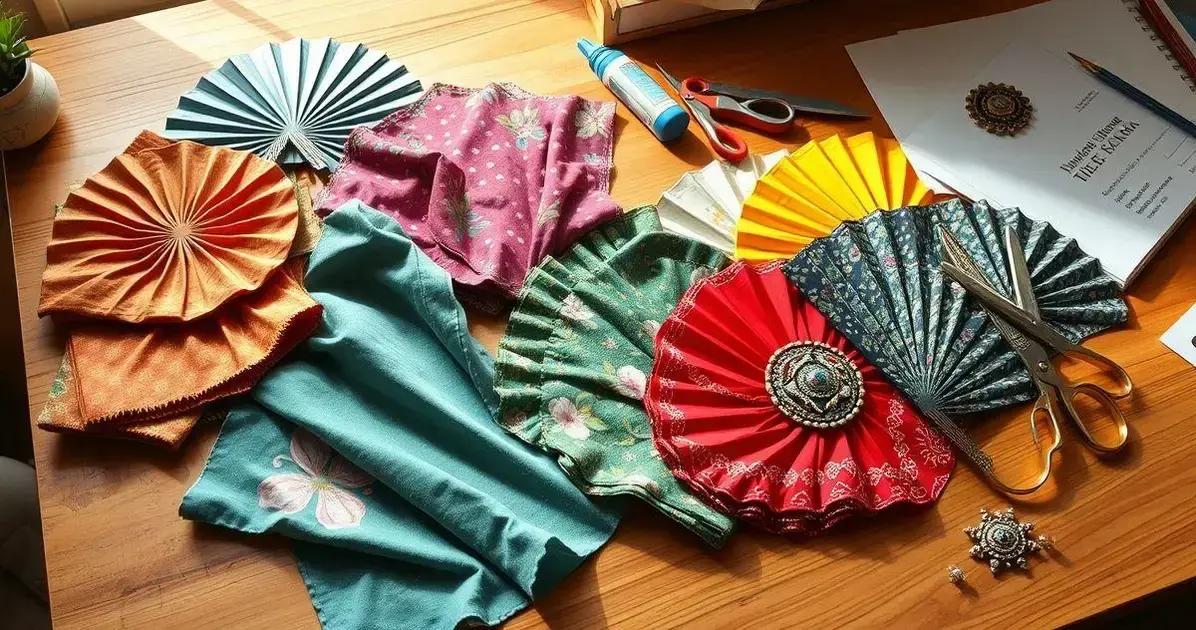 Materiais necessários para fazer leques artesanais