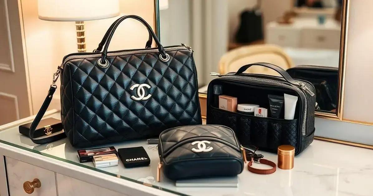 Nécessaire viagem e a bolsa Chanel