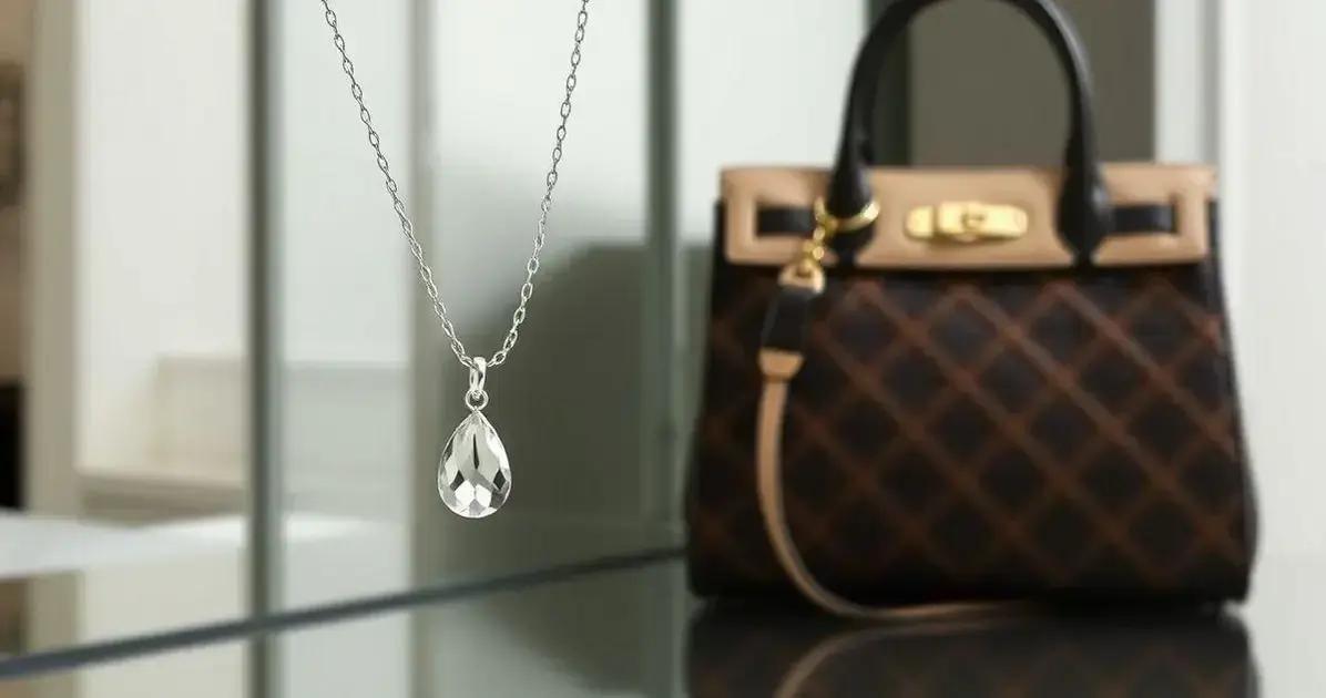 O que é um colar gota cristal?
