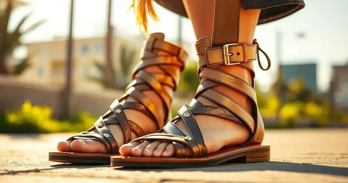 O que é uma sandália gladiadora?