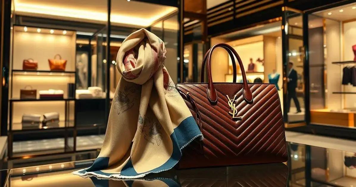 Onde comprar Lenço Hermès e a bolsa YSL Chevron Dourada?