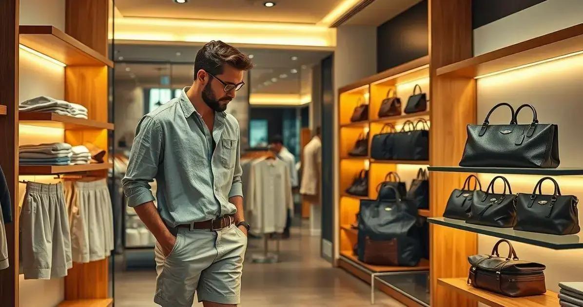 Onde encontrar bermuda linho masculina e bolsas Coach Top?