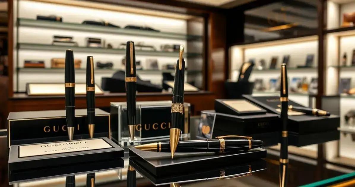 Onde encontrar canetas luxo assinatura como a Gucci Premium Italiana?