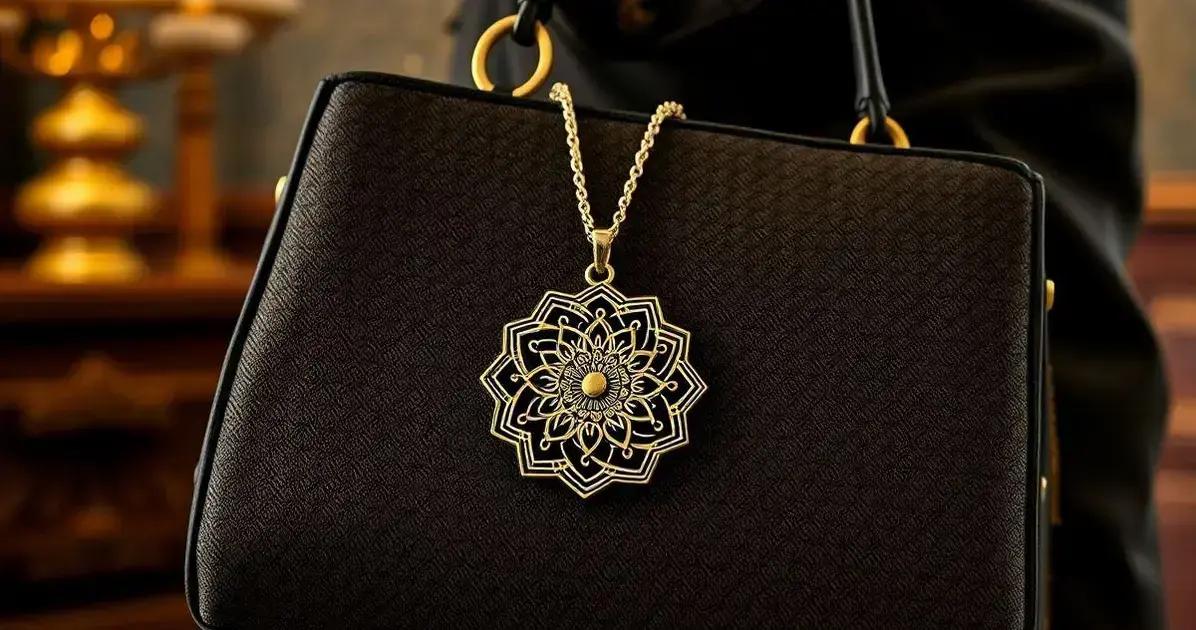 Pingente Mandala e a bolsa fendi roma tecido: uma combinação fashion