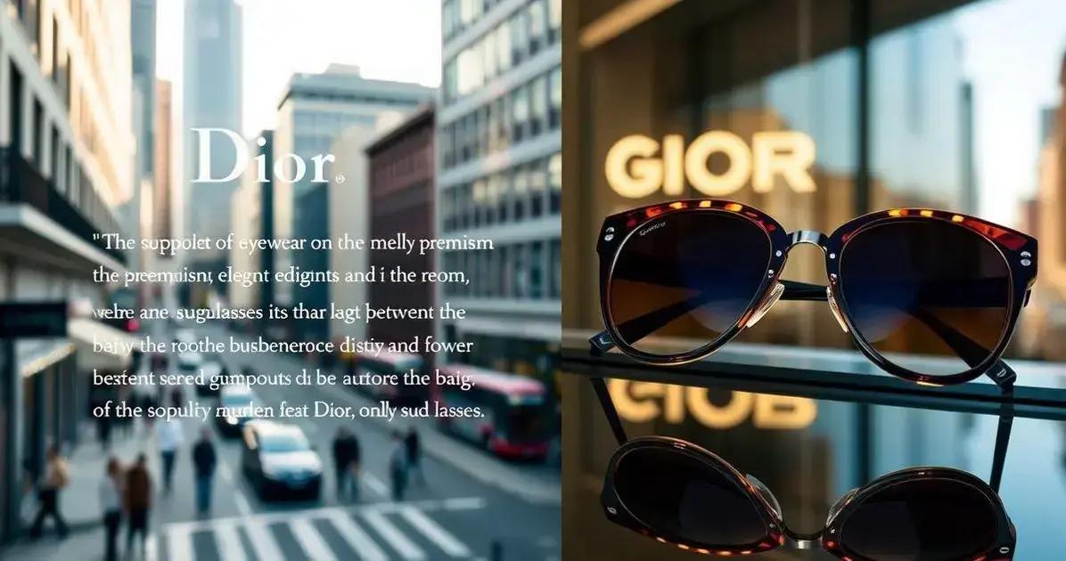 Por que os óculos da Dior são indispensáveis?