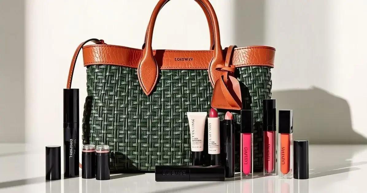 Primer labial e a bolsa Loewe Basket P
