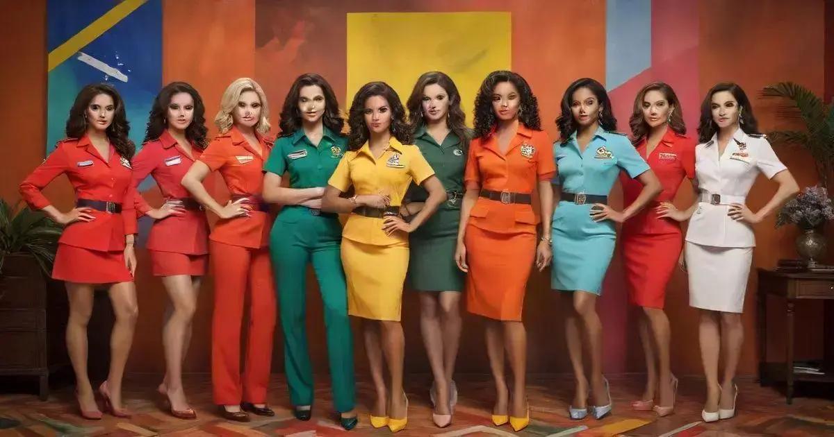 Referências de fardas femininas em novelas