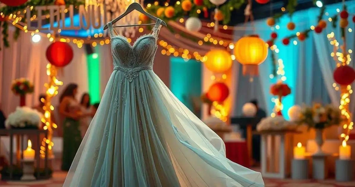 Tecido musseline em vestidos de festa