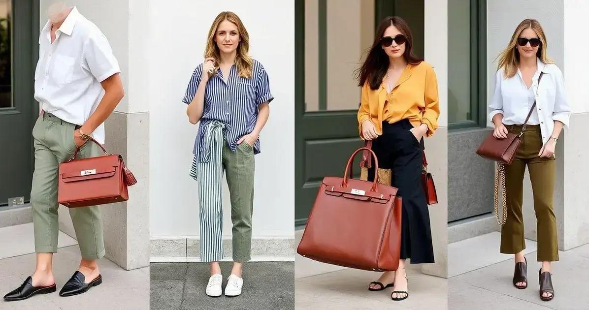 Tendências de moda: Camisa Linho e Bolsa Hermes