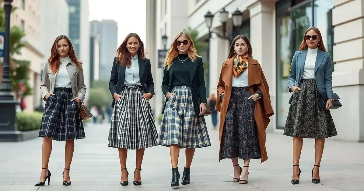 Tendências de moda com saia inglesa
