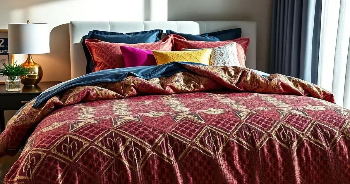 Tendências em Roupa de Cama Jacquard Metalizado