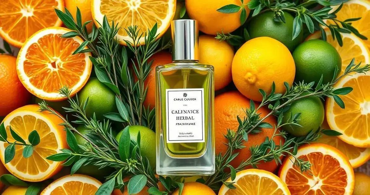 Vantagens do perfume cítrico herbal
