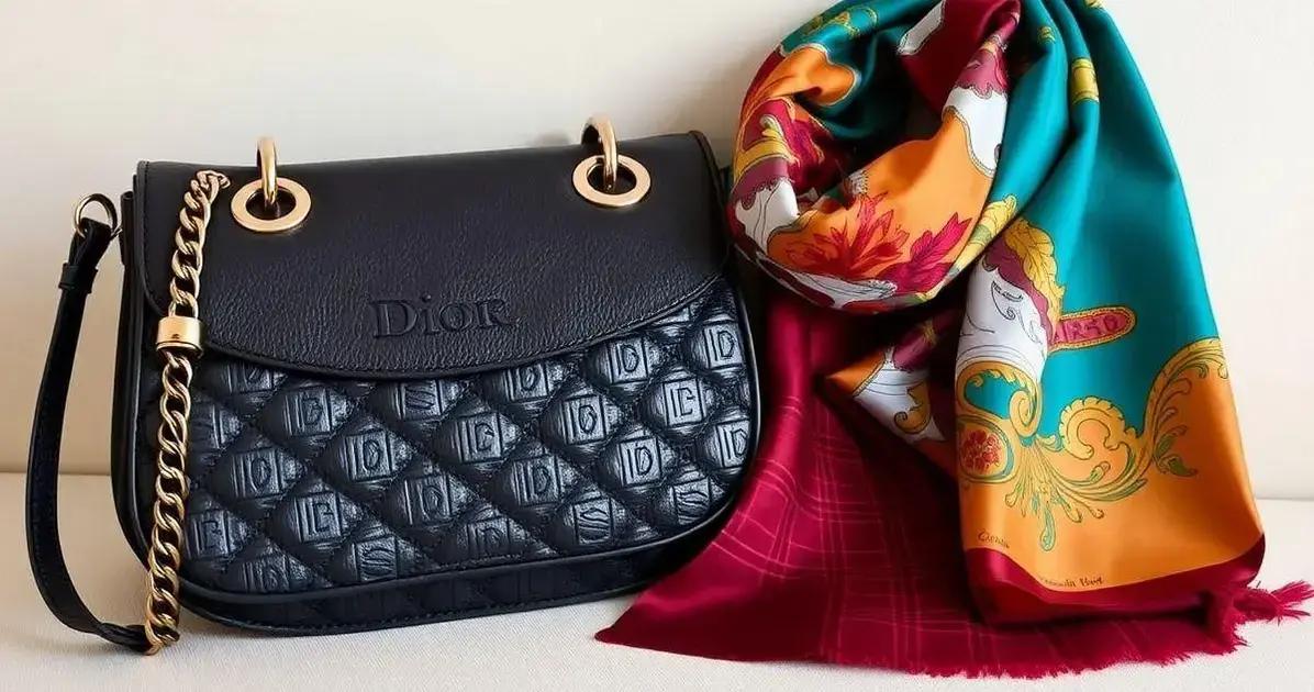 A bolsa Dior Saddle Preta e o lenço de seda de grife