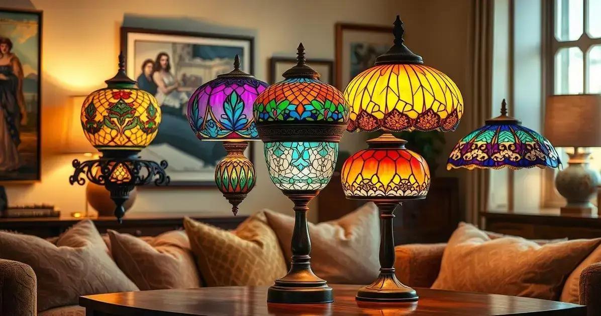 A história do abajur de vidro colorido