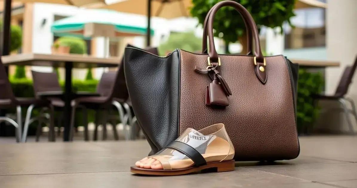 A sandália rasteira e a bolsa Burberry: Estilo e elegância