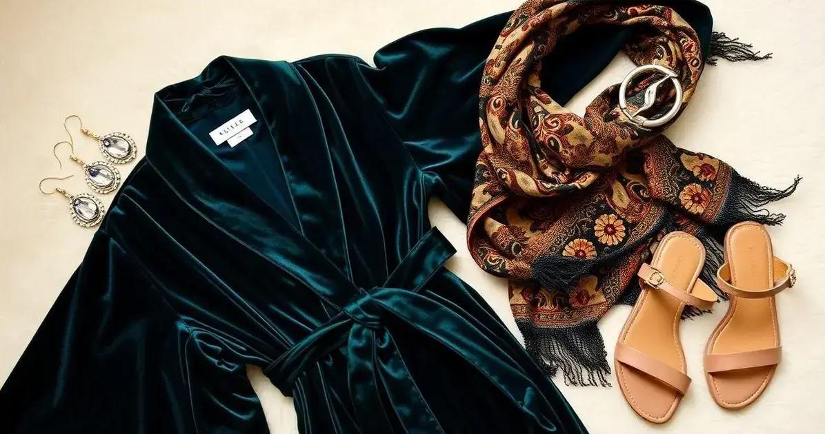 Acessórios que combinam com robe de veludo