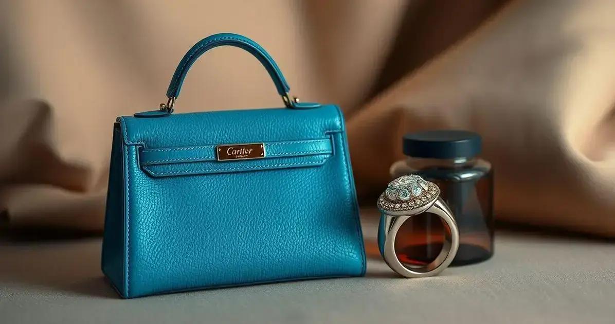 As semelhanças entre o Anel Cartier e a Hermès Mini Kelly II Epsom – Azul Glaciar