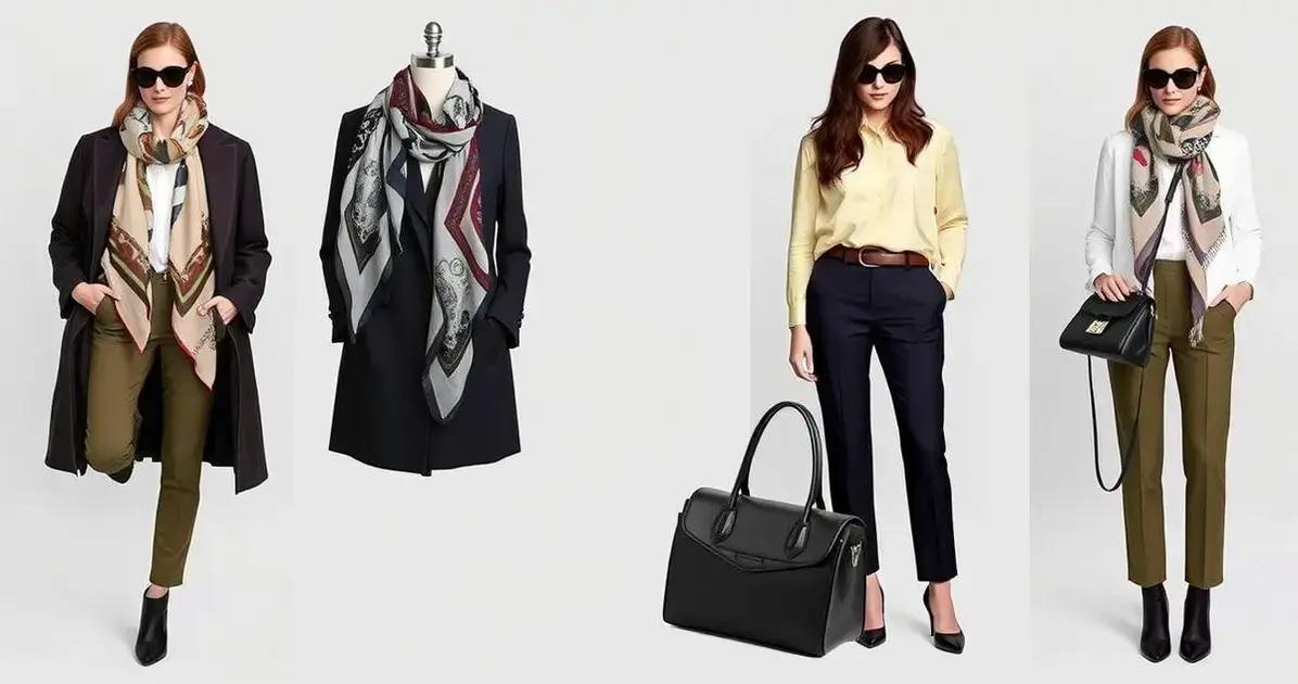 Combinações de looks com lenço de seda de grife