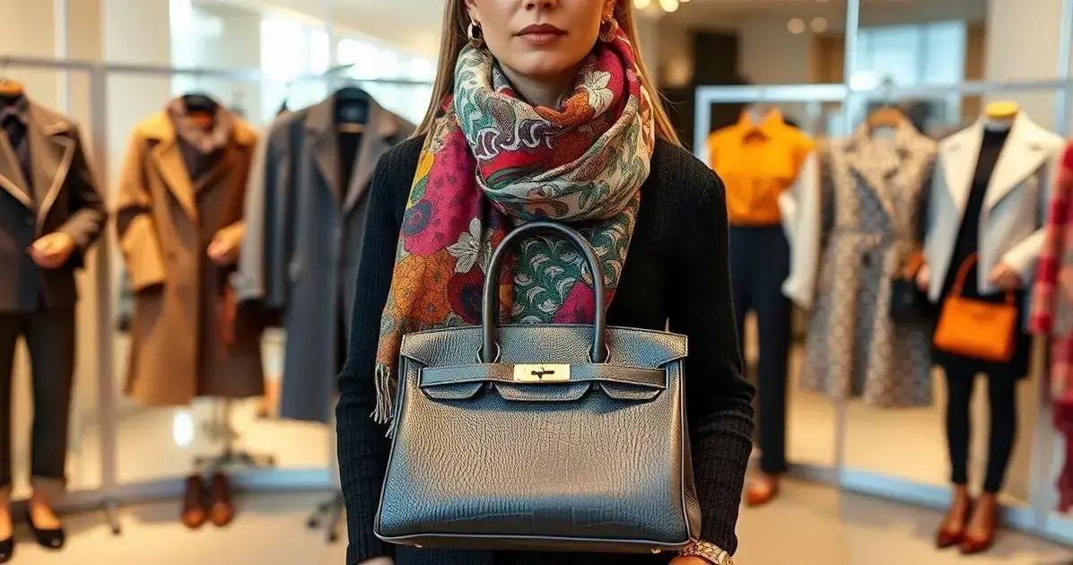 Combinações perfeitas com lenço estampado e bolsa Hermes Birkin