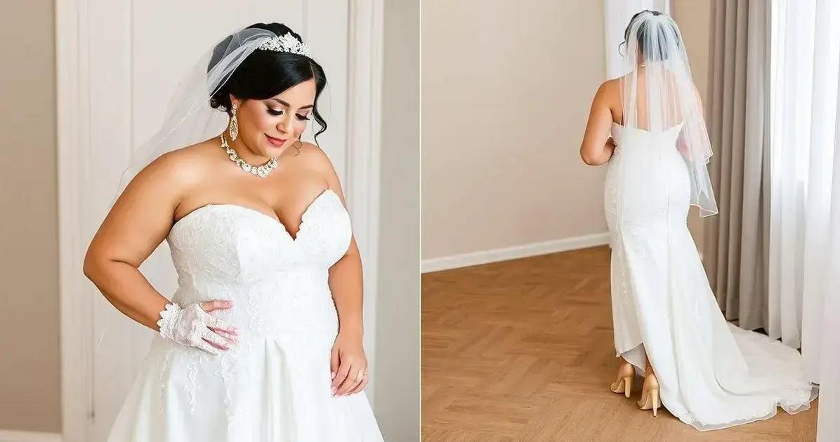 Como Acessorizar o Vestido de Noiva Plus Size