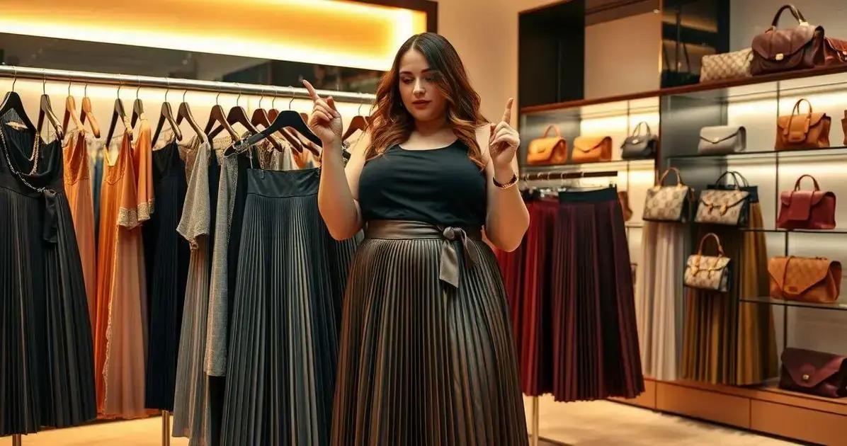 Como escolher a saia plissada plus size ideal