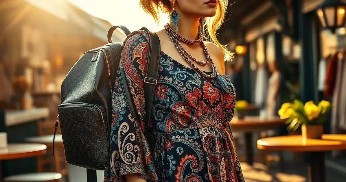 Como usar estampa paisley boho com a mochila LV Discovery?