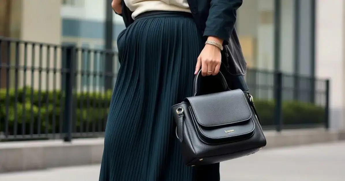 Como usar saia midi plus size com a bolsa Loewe Bascket P