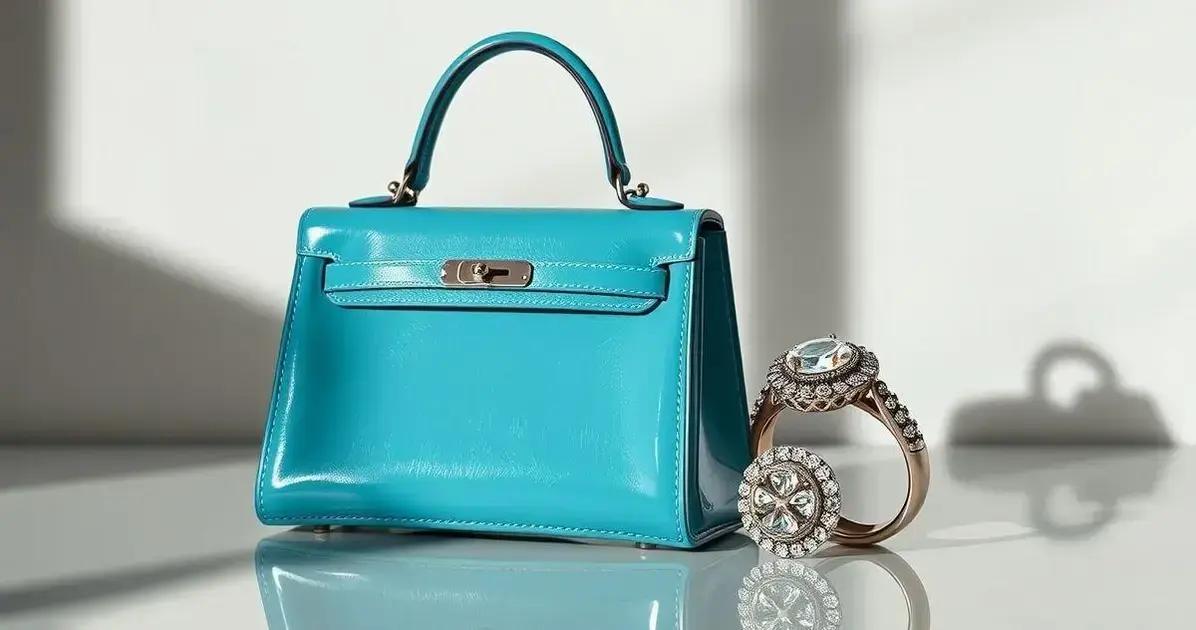 Descubra a elegância da Hermès Mini Kelly II Epsom – Azul Glaciar – Elegância Atemporal!