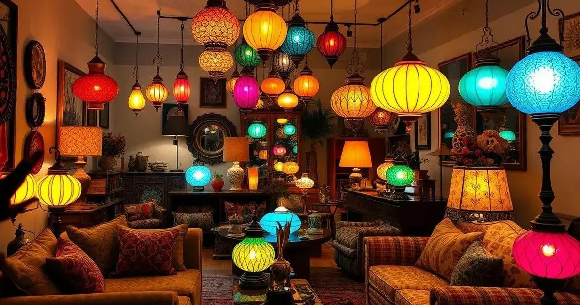 Dicas de decoração com abajur de vidro colorido