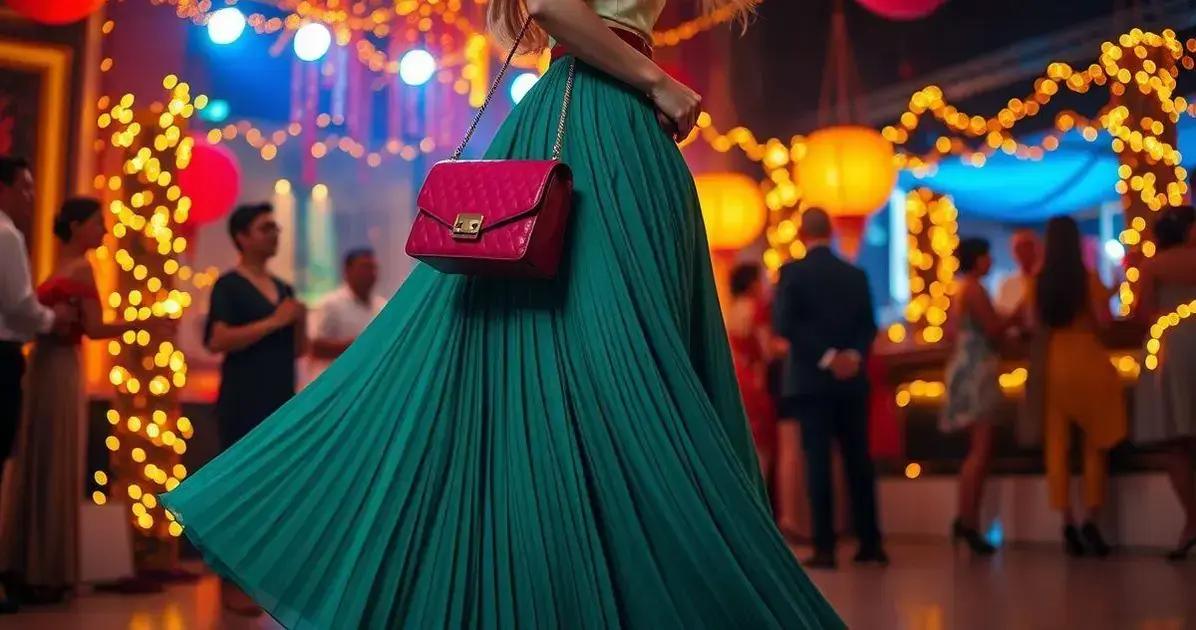Dicas de estilo para combinar carteiras com saias longas em festas