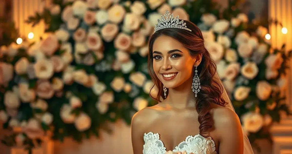 Dicas para combinar tiara de cristal com o vestido de noiva