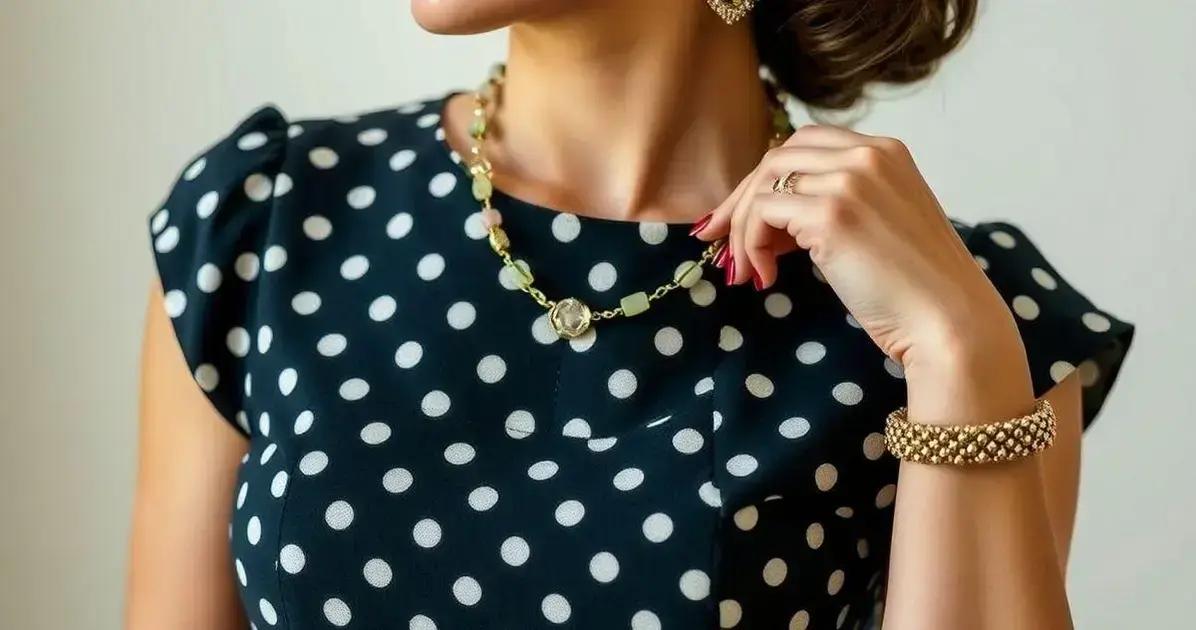 Estampa poá vintage e semi joias: Dicas de looks