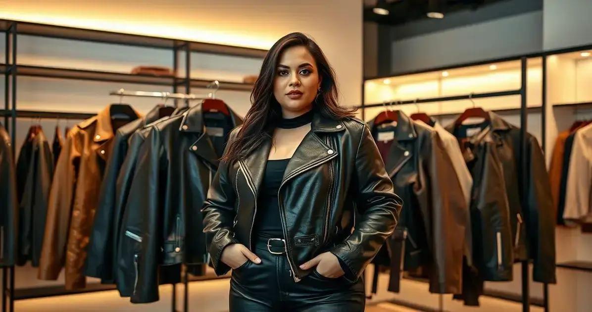 Estilos de jaquetas de couro plus size