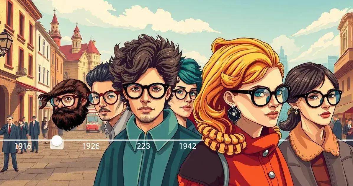 História dos óculos redondos