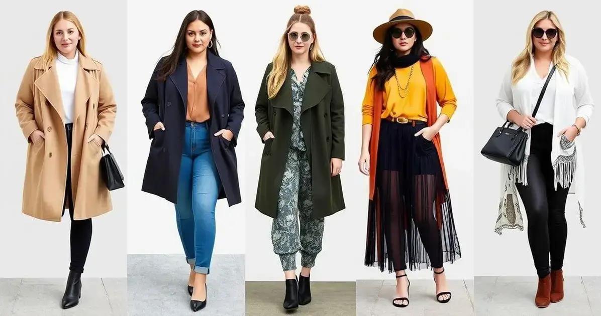 Inspirações de looks com trench coat plus size