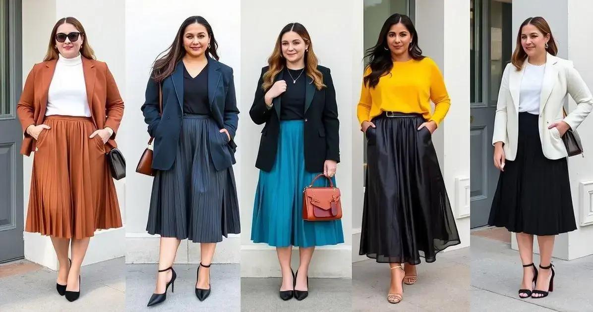 Looks incríveis com saia midi plus size