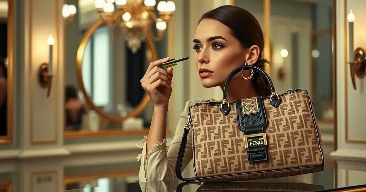 Máscara de cílios à prova d’água e o Fendi FF Baguette Jacquard Bege — Elegância icônica em cada detalhe