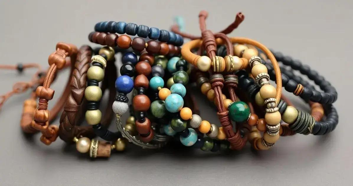 Materiais utilizados nas pulseiras artesanais
