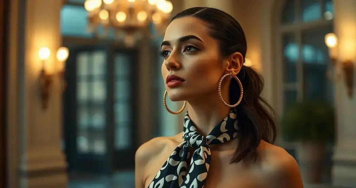 O Estilo do Brinco Argola Grande com Gravata O Estilo do Brinco Argola Grande com Gravata