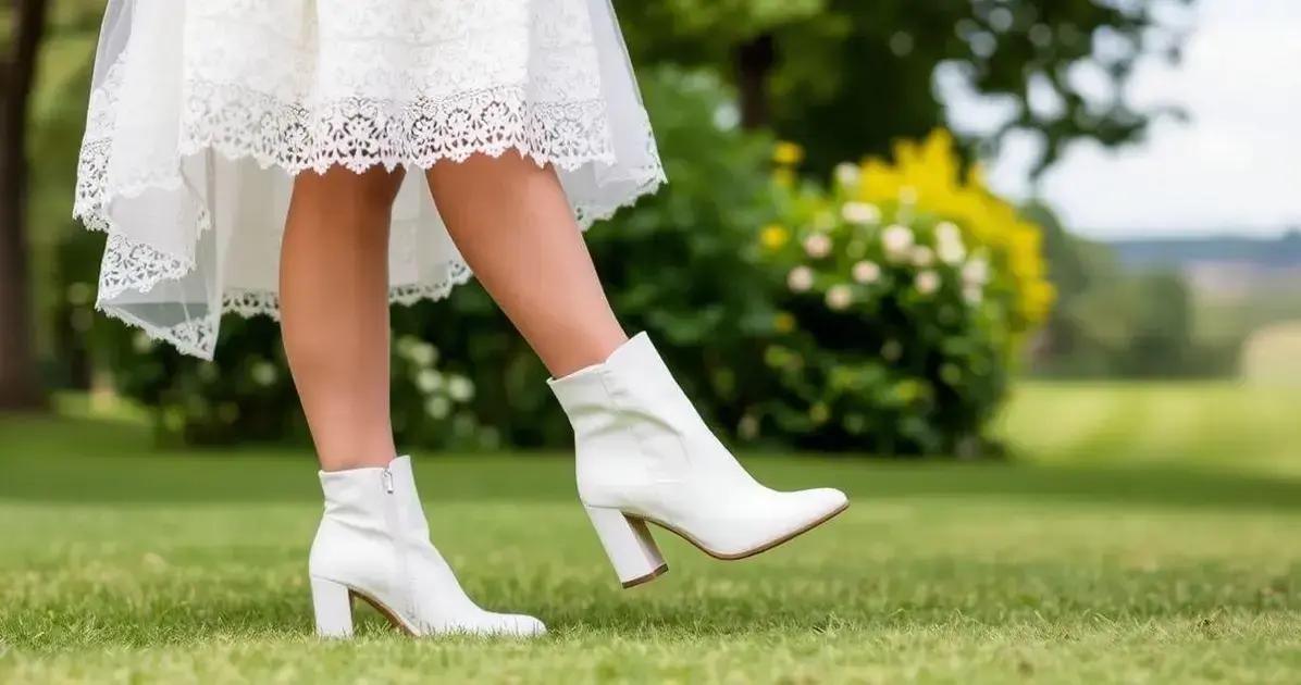 O papel da Bota Cano Curto Napa Branco Salto 9 cm na composição do visual: Veja aqui!