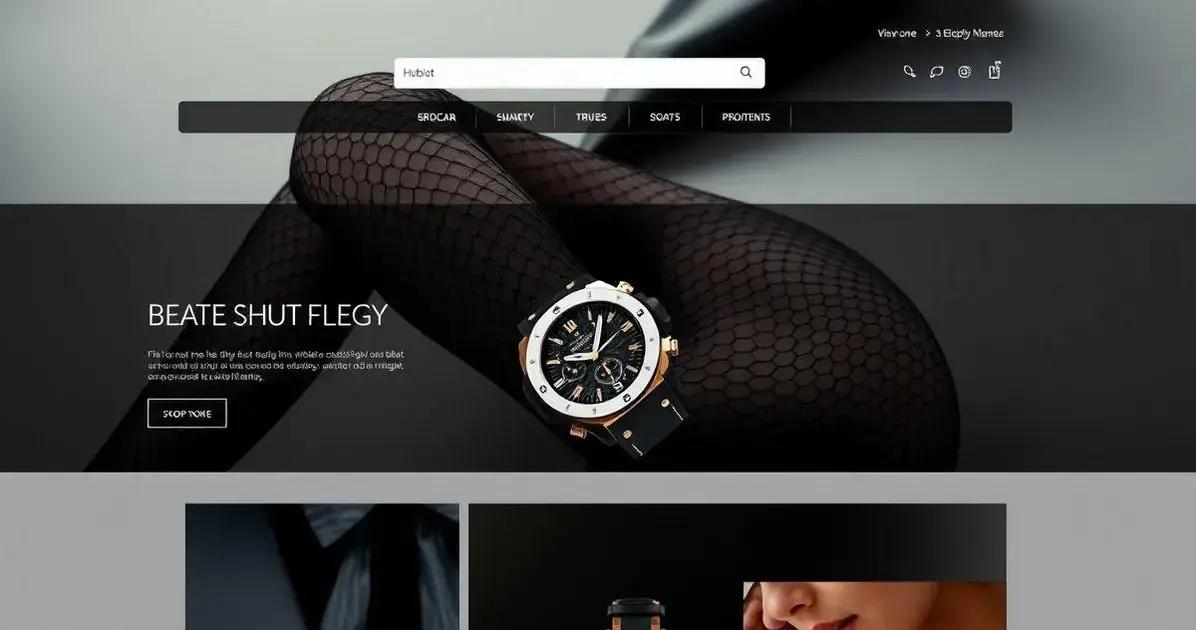 Onde comprar meia arrastão e relogio hublot online?