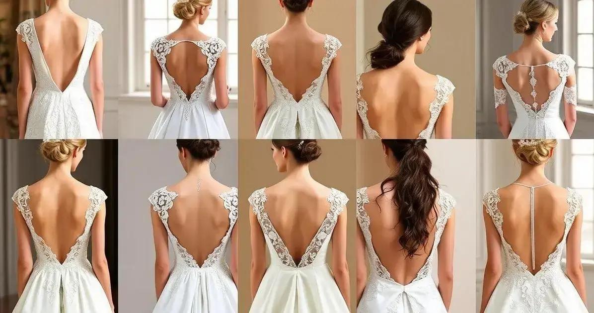 Os diferentes estilos de vestido de noiva com decote nas costas
